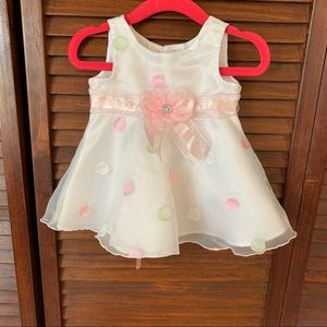 White Embroidered Polka Dot SleevelessFormal Dress